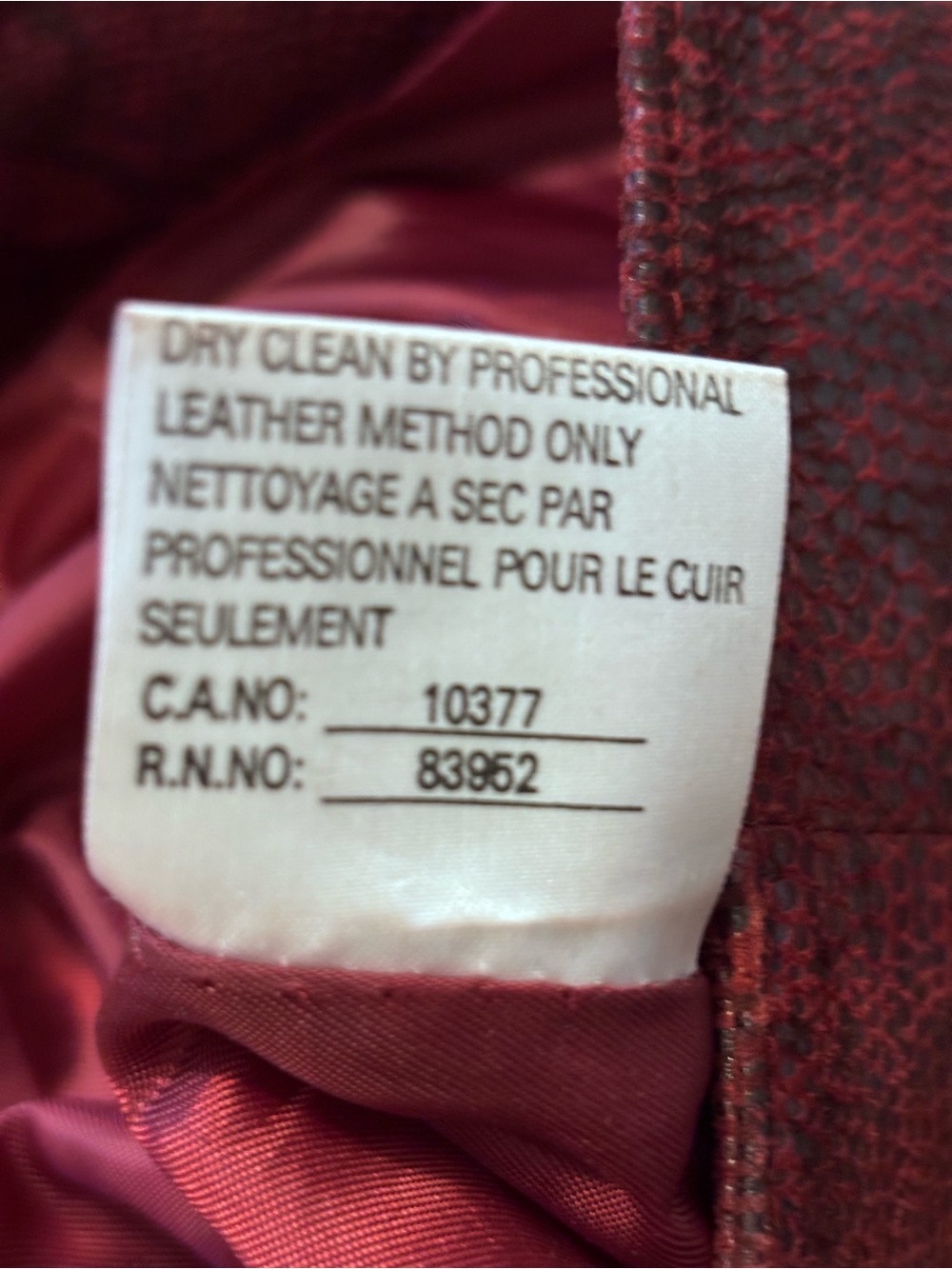 Vintage Saks Fifth Avenue Burgundy Python 100% Snake leather pants. - Picture 7 of 10